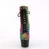 Pleaser - ADORE1020RS Bottes de plateforme, Pole dance chaussures - Arc En Ciel/Noir Product image